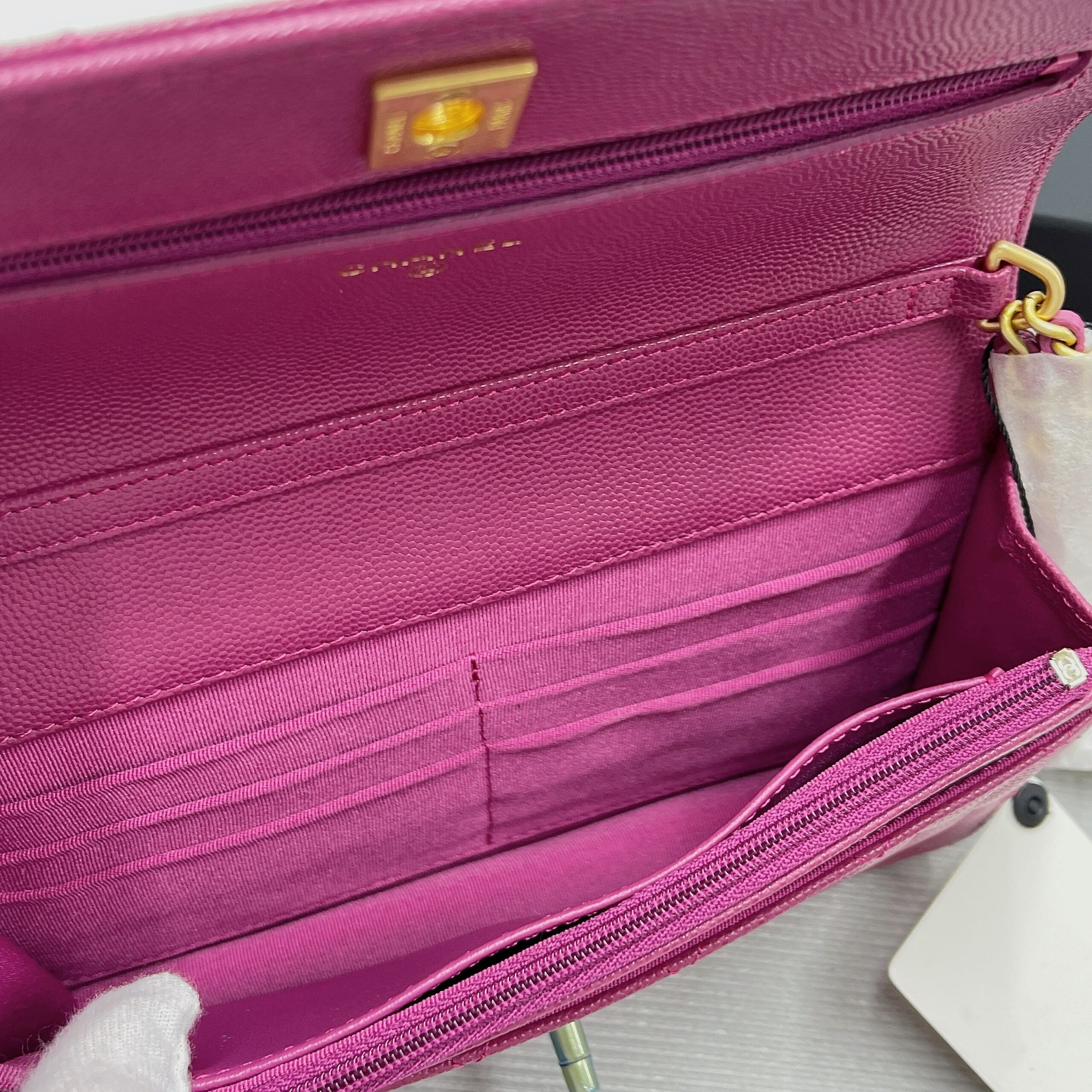 ChanelSmall GlamIap Bag Gold Hardware Plum For Women Handbags, Shoulder Bags 7.5in/19cm AP2840