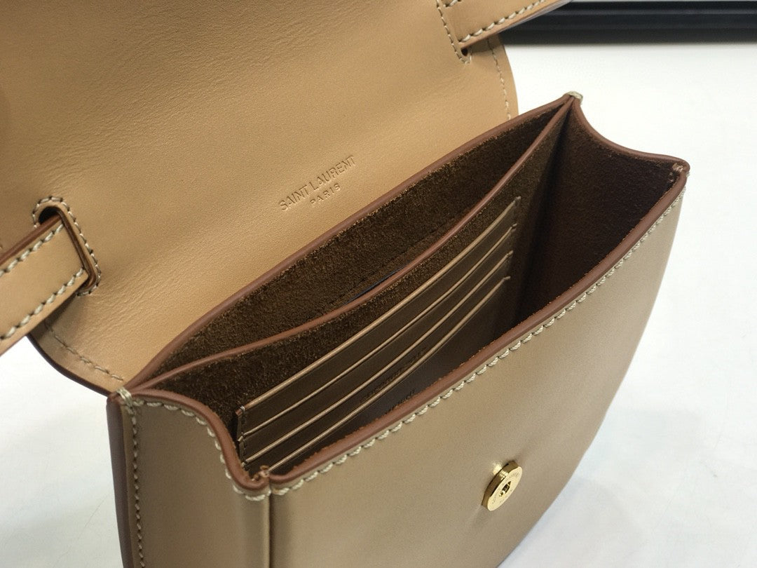 Top Quality Kaia Small Satchel Brown For Women 7.2in/18.5cm YSL 619740BWR6W2725