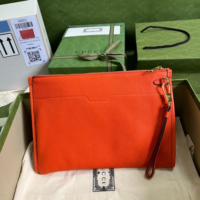 Glami Clutch With Glami Logo Orange For Men 12in/31cm  Glami