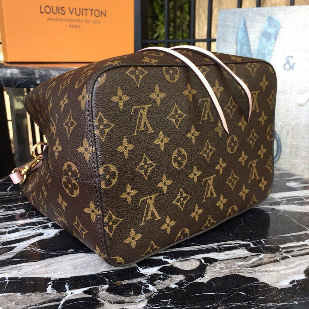 Louis Vuitton NeoNoe MM Bucket Bag Monogram Canvas Rose Poudre Pink For Women, WoBags, Shoulder Bags 10.2in/26cm Louis Vuitton M44022