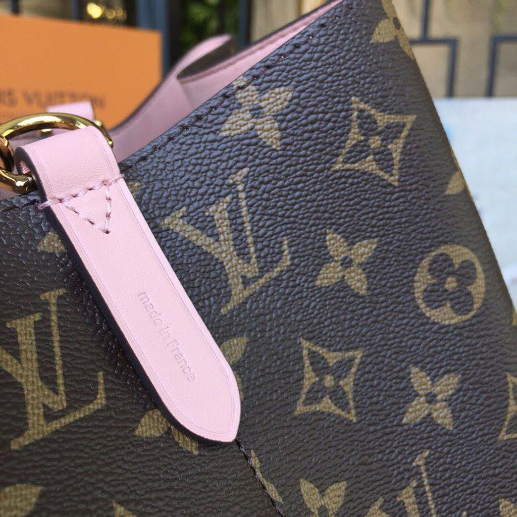 Louis Vuitton NeoNoe MM Bucket Bag Monogram Canvas Rose Poudre Pink For Women, WoBags, Shoulder Bags 10.2in/26cm Louis Vuitton M44022