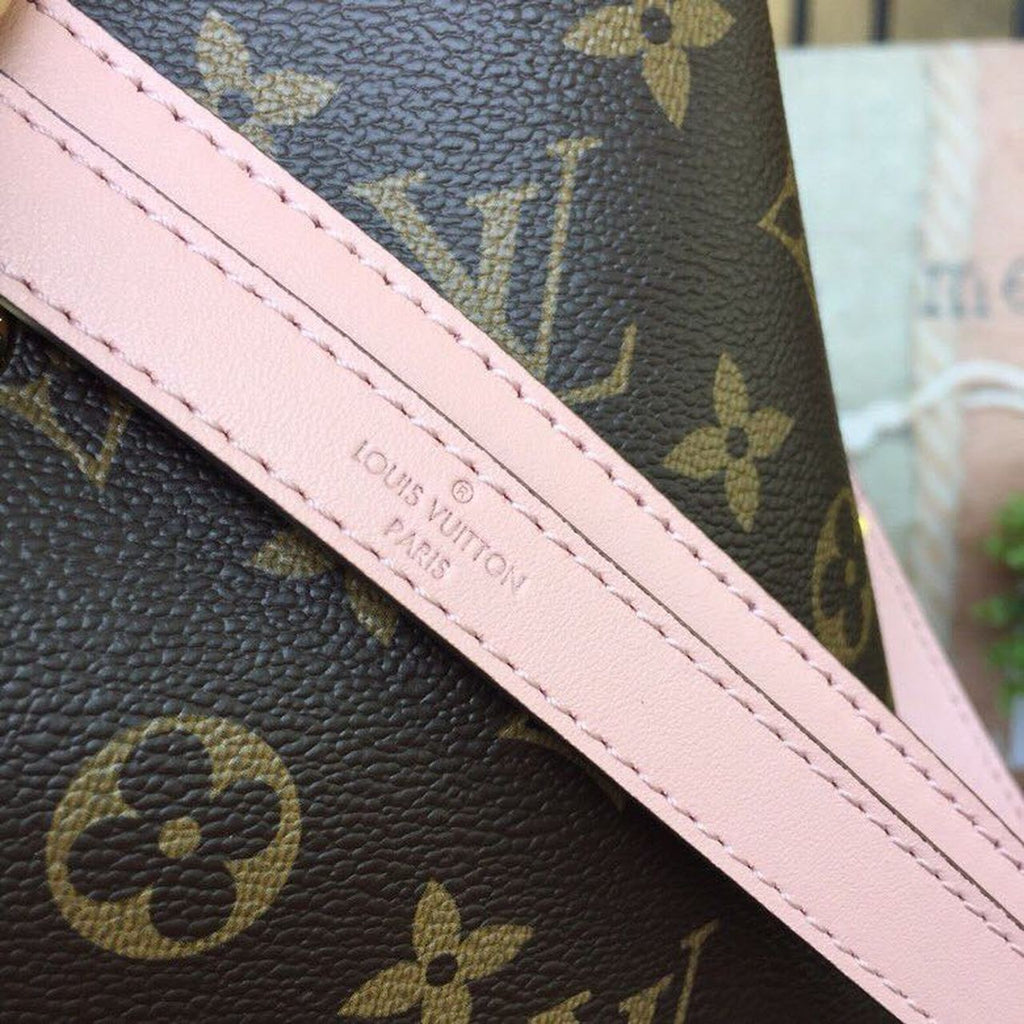 Louis Vuitton NeoNoe MM Bucket Bag Monogram Canvas Rose Poudre Pink For Women, WoBags, Shoulder Bags 10.2in/26cm Louis Vuitton M44022