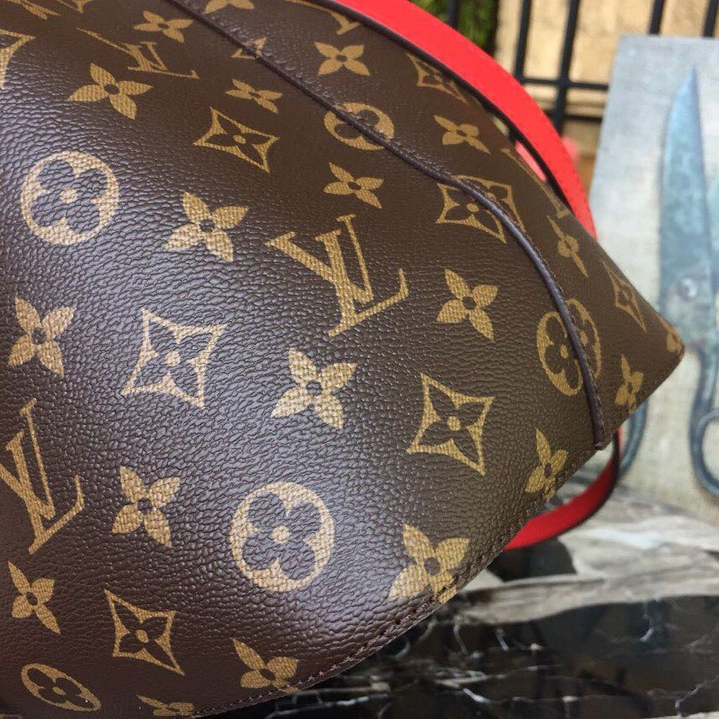 Louis Vuitton NeoNoe MM Bucket Bag Monogram Canvas Coquelicot Red For Women, WomenÃƒÂ¢Ã¢â€šÂ¬Ã¢â€žÂ¢s Handbags, Shoulder And Crossbody Bags 10.2in/26cm Louis Vuitton M44021