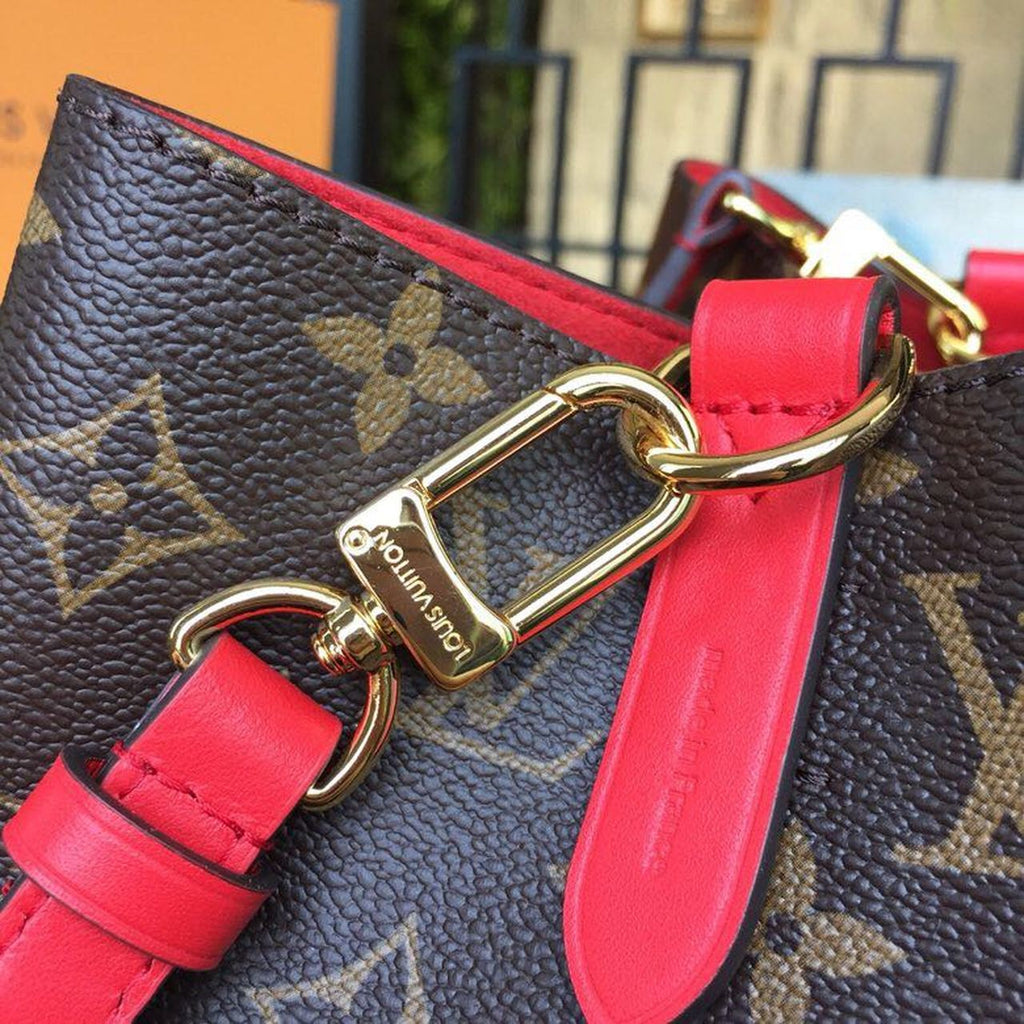 Louis Vuitton NeoNoe MM Bucket Bag Monogram Canvas Coquelicot Red For Women, WomenÃƒÂ¢Ã¢â€šÂ¬Ã¢â€žÂ¢s Handbags, Shoulder And Crossbody Bags 10.2in/26cm Louis Vuitton M44021