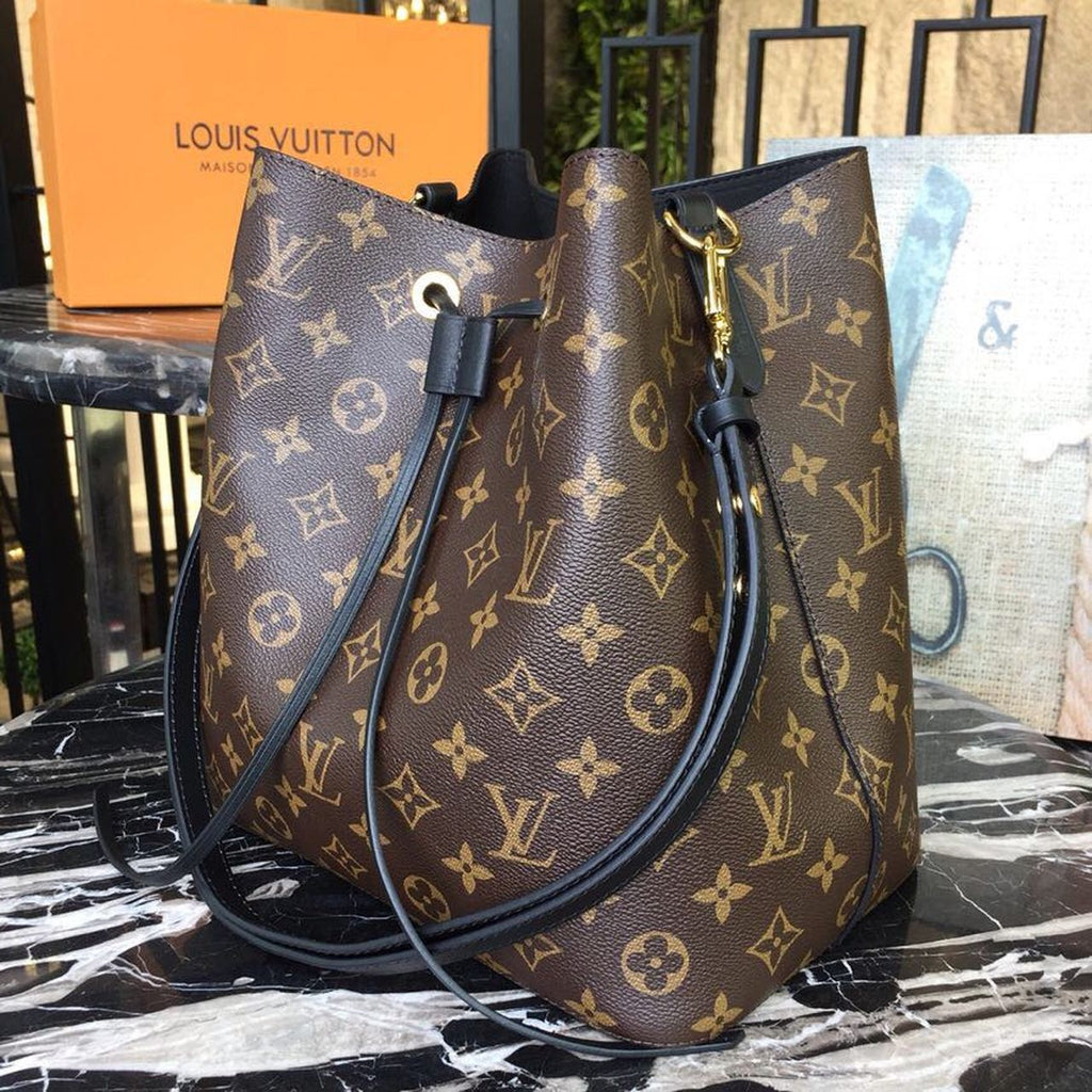 Louis Vuitton NeoNoe MM Bucket Bag Monogram Canvas Black For Women, WomenÃƒÂ¢Ã¢â€šÂ¬Ã¢â€žÂ¢s Handbags, Shoulder And Crossbody Bags 10.2in/26cm Louis Vuitton M44020