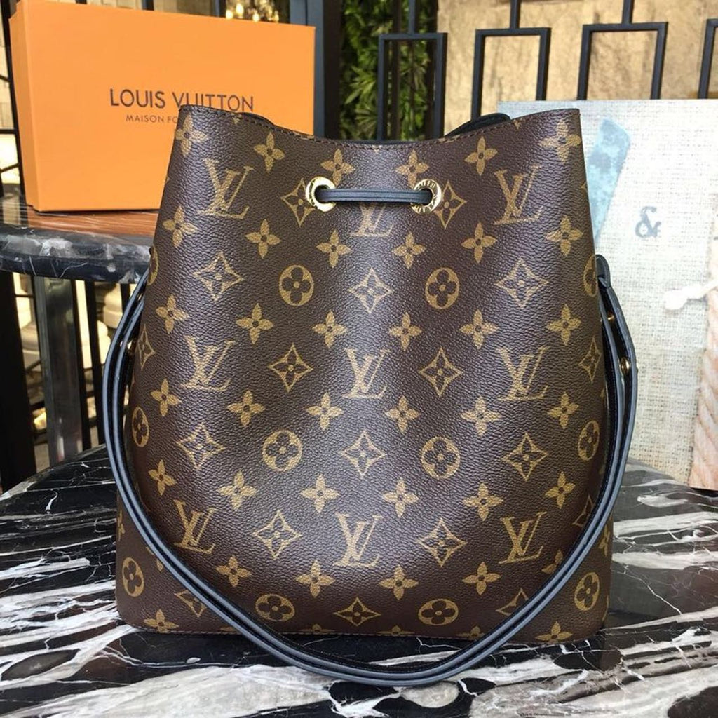 Louis Vuitton NeoNoe MM Bucket Bag Monogram Canvas Black For Women, WomenÃƒÂ¢Ã¢â€šÂ¬Ã¢â€žÂ¢s Handbags, Shoulder And Crossbody Bags 10.2in/26cm Louis Vuitton M44020