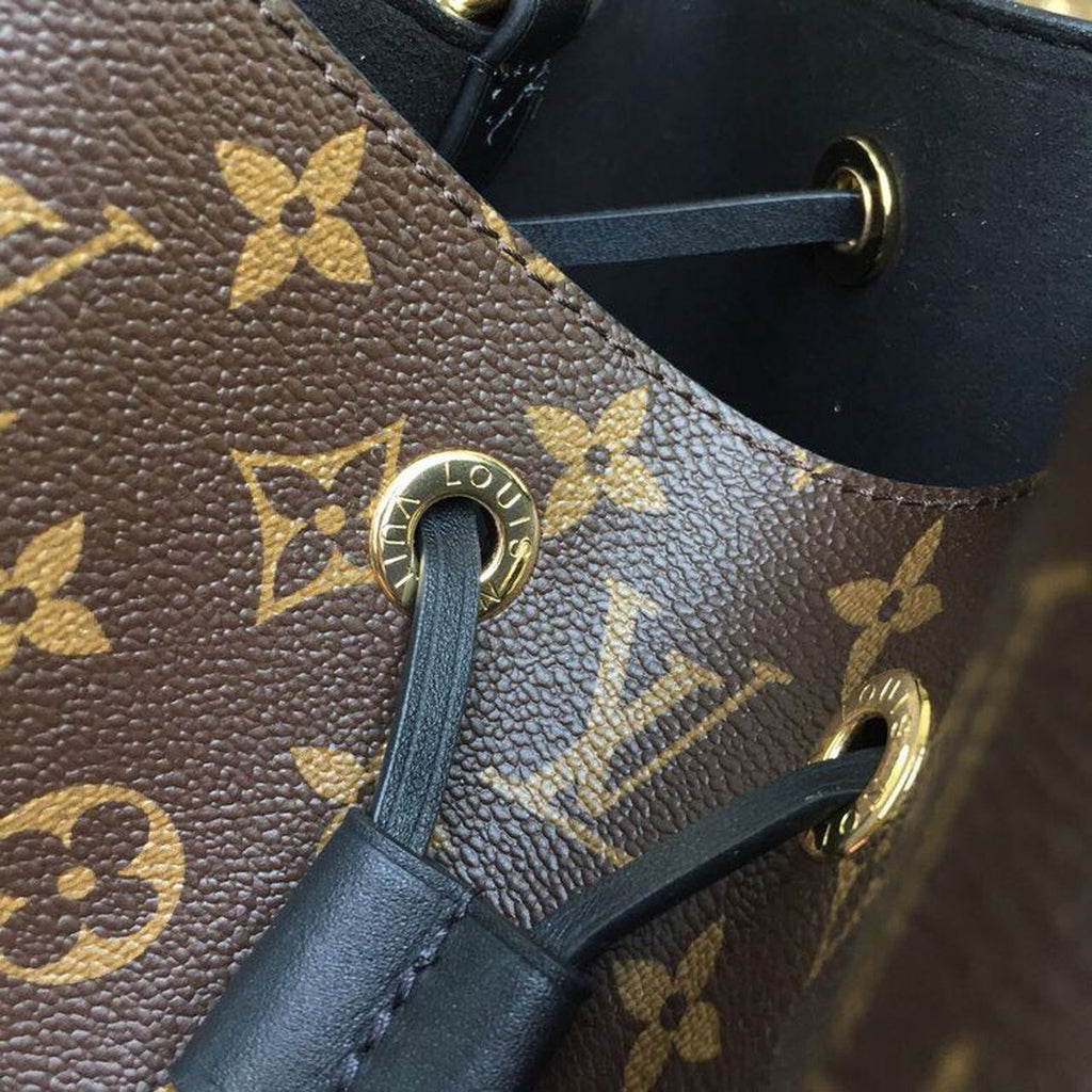 Louis Vuitton NeoNoe MM Bucket Bag Monogram Canvas Black For Women, Women’s Handbags, Shoulder And Crossbody Bags 10.2in/26cm Louis Vuitton M44020