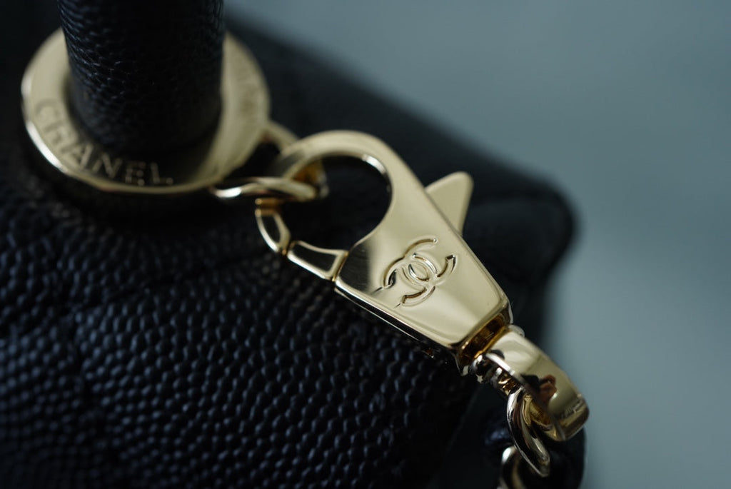 Chanel Classic Mini GlamIapbag Top Handle Black For Women 7.5in/19cm