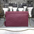 Bottega Veneta Chain Shoulder Bag Dark Red, For Women, Women’s Bags 9.6in/24.5cm