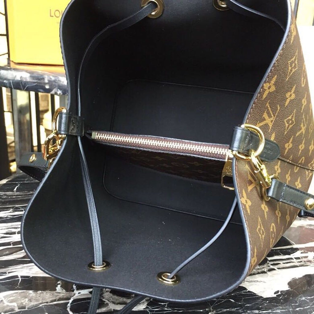 Louis Vuitton NeoNoe MM Bucket Bag Monogram Canvas Black For Women, WomenÃƒÂ¢Ã¢â€šÂ¬Ã¢â€žÂ¢s Handbags, Shoulder And Crossbody Bags 10.2in/26cm Louis Vuitton M44020
