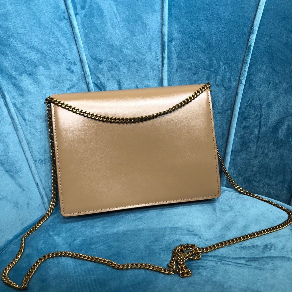 YSSL Cassandra Medium Chain Bag Dark Beige For Women 8.7in/22cm YSLÂ 