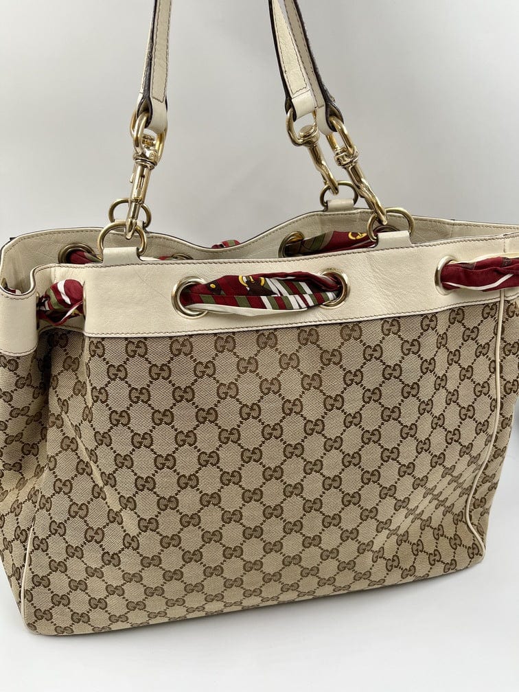 Gucci Positano Tote Bag with Scarf