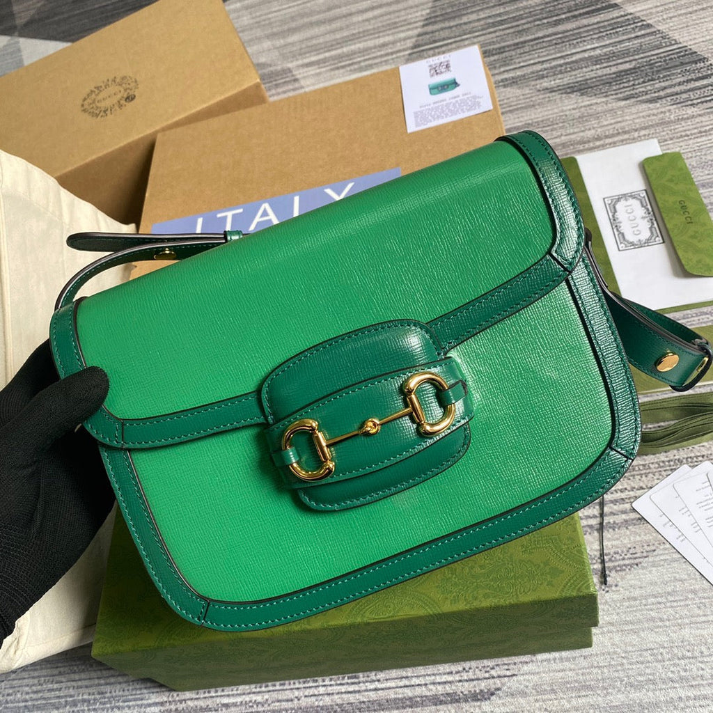 Gucci Horsebit 1955 Shoulder Bag Green For Women, Women’s Bags 9.8in/25cm Gucci