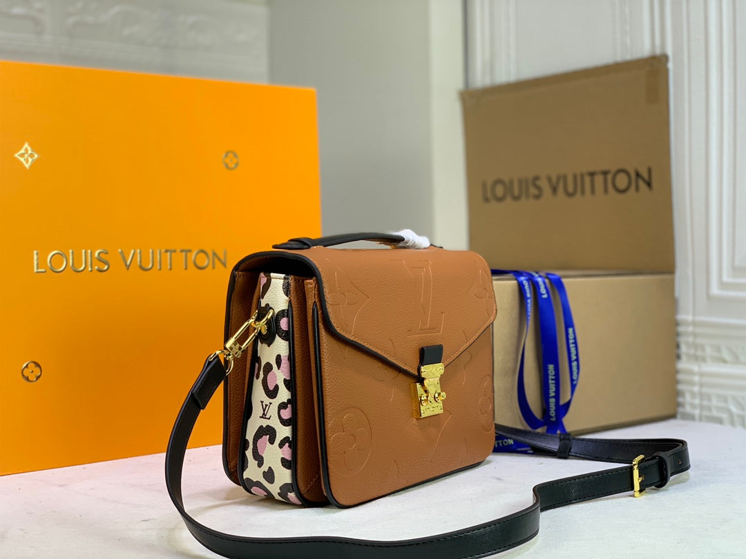 Louis Vuitton Pochette Metis Monogram Empreinte Caramel For Women,  Shoulder And Crossbody Bags 9.8in/25cm Louis Vuitton
