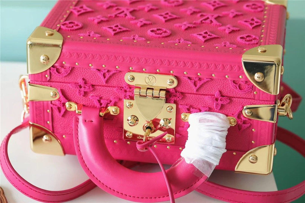 Louis Vuitton Valisette Tresor Monogram Empreinte Pink For Women, Women’s Bags, Shoulder And Crossbody Bags 9.4in/24cm Louis Vuitton