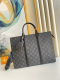 Louis Vuitton Sac Plat Horizontal Zippe Monogram Eclipse For Men, Bags, Shoulder And Crossbody Bags 15.4in/39cm Louis Vuitton M45265