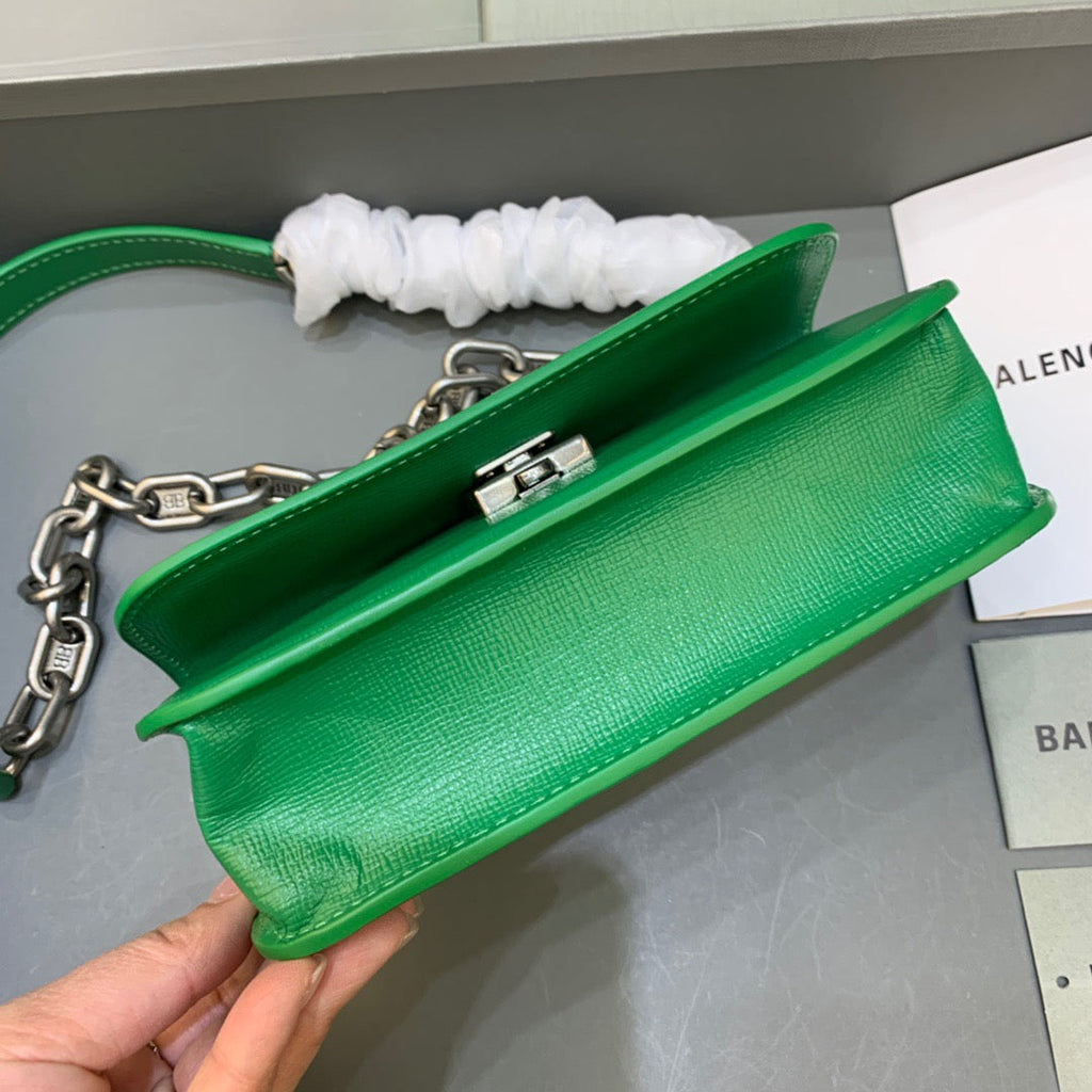 Gossip Small On Chain Shoulder Bag Green, For Women,  Bags 7.4in/19cm