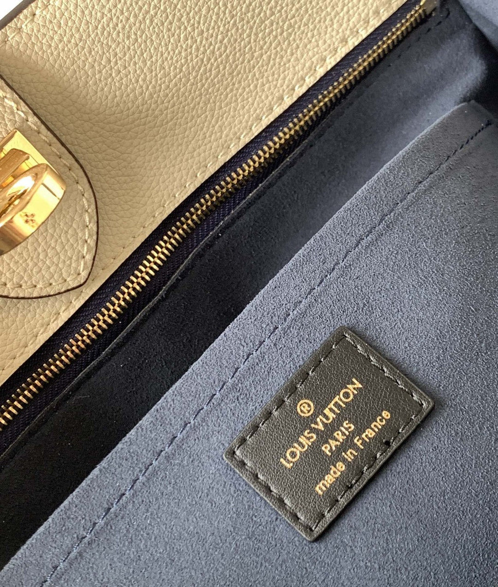 Louis Vuitton On My Side MM Tote Bag Monogram Canvas Navy Blue For Women,  Shoulder Bags 12in/31cm Louis Vuitton M55933