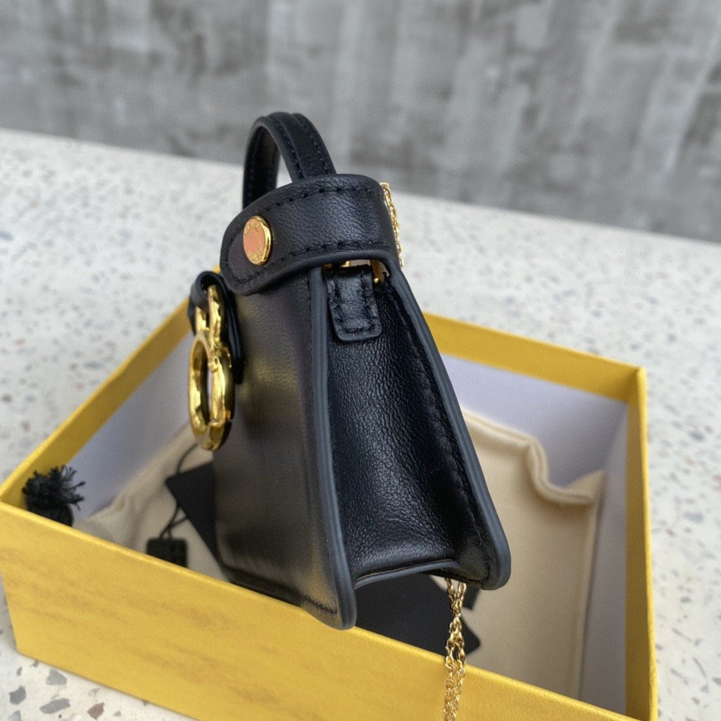 Nano Charm Crossbody Black Bag For Woman 12cm/4.5in