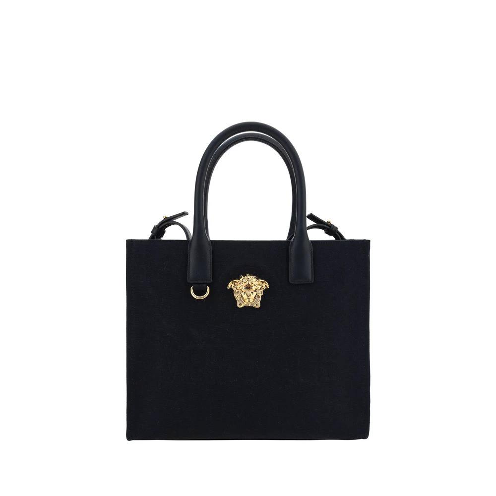 Versace Black Cotton Shoulder Bag