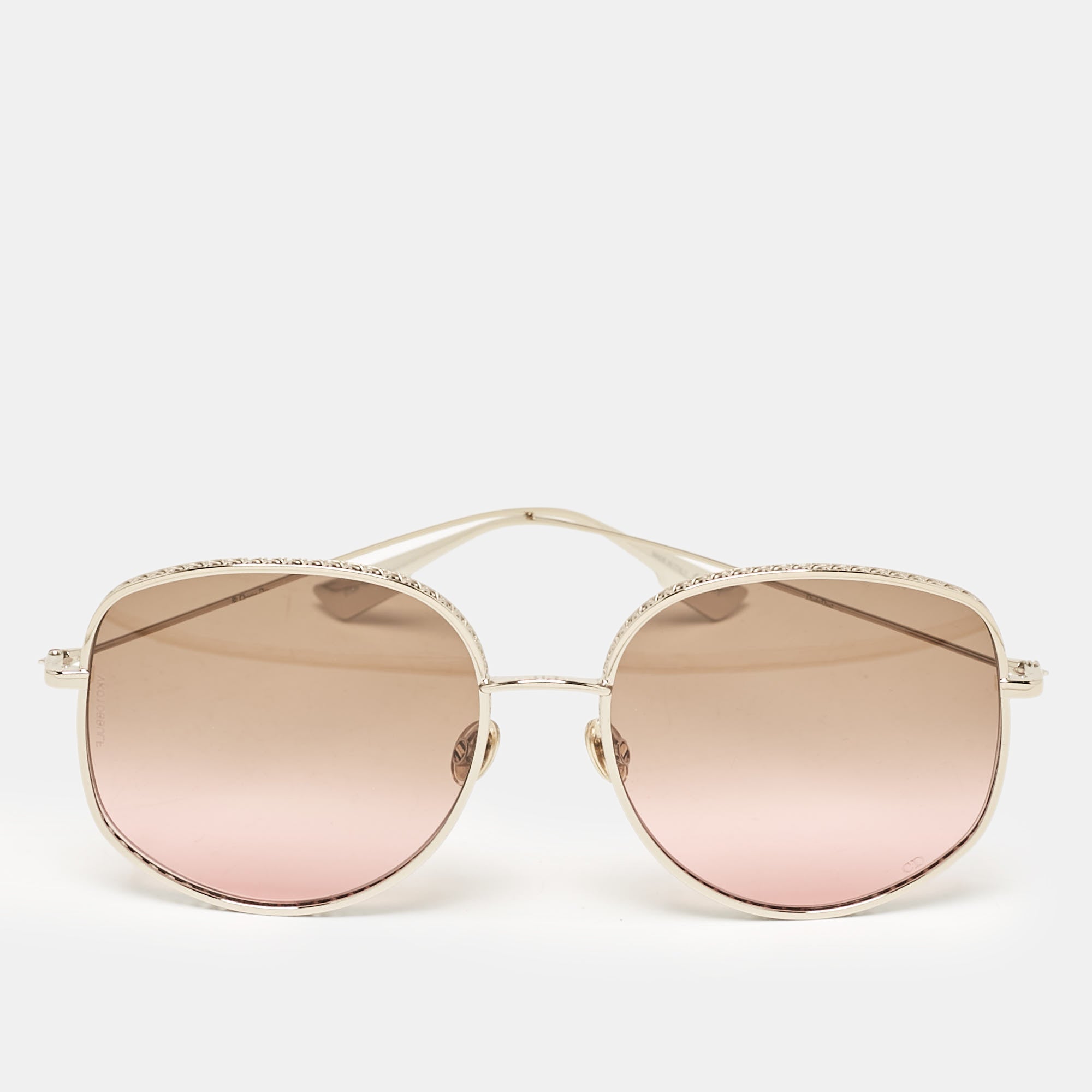 Dior Br/pink Gradient Diorbydior2 Oversized Sunglasses