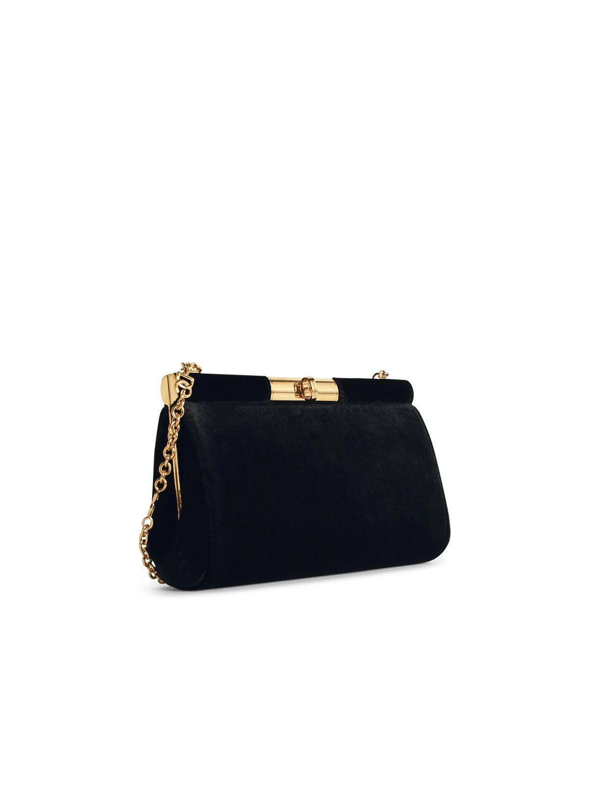 DolCeline & Gabbana Black VeLouis Vuittonet Shoulder Strap Woman