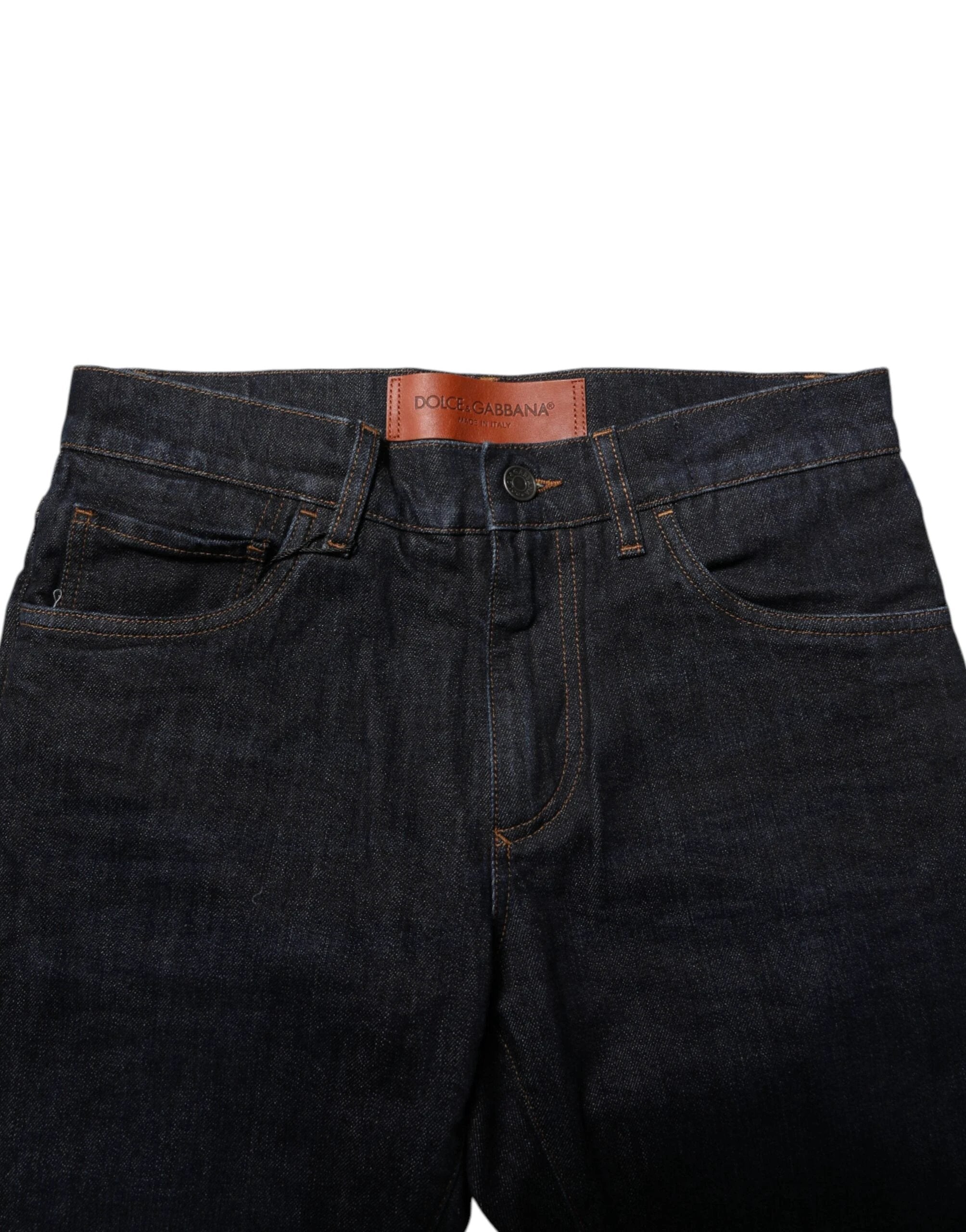 Dolce & Gabbana Black Cotton Skinny Denim Men Jeans