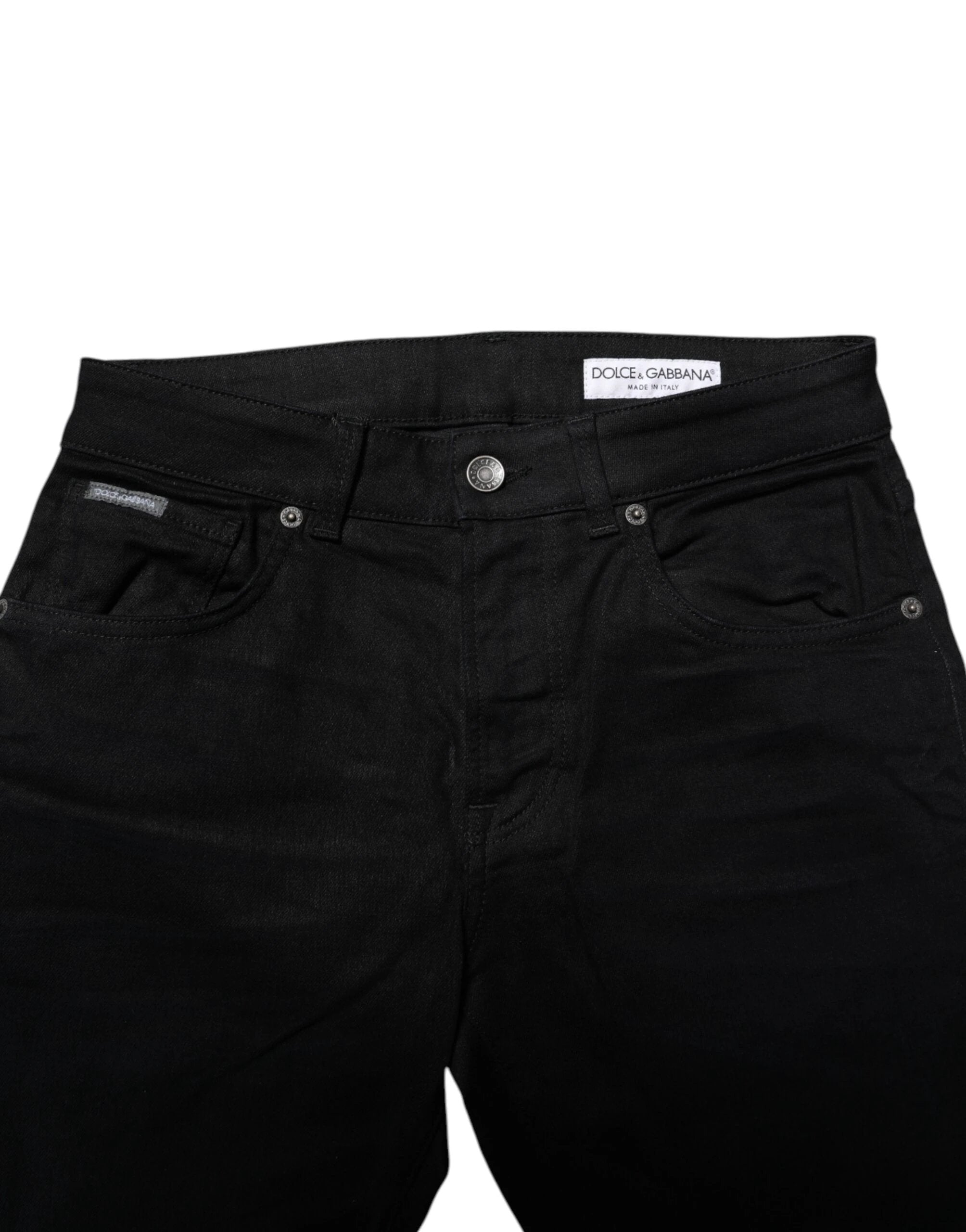 Dolce & Gabbana Black Cotton Skinny Denim Jeans