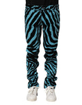 Dolce & Gabbana Blue Black Stripes Skinny Denim Jeans