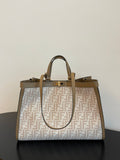 Peekaboo X-tote Bag Beige Canvas For Women, Women’s Handbags, Shoulder Bags 16.1in/41cm FF 8BH374