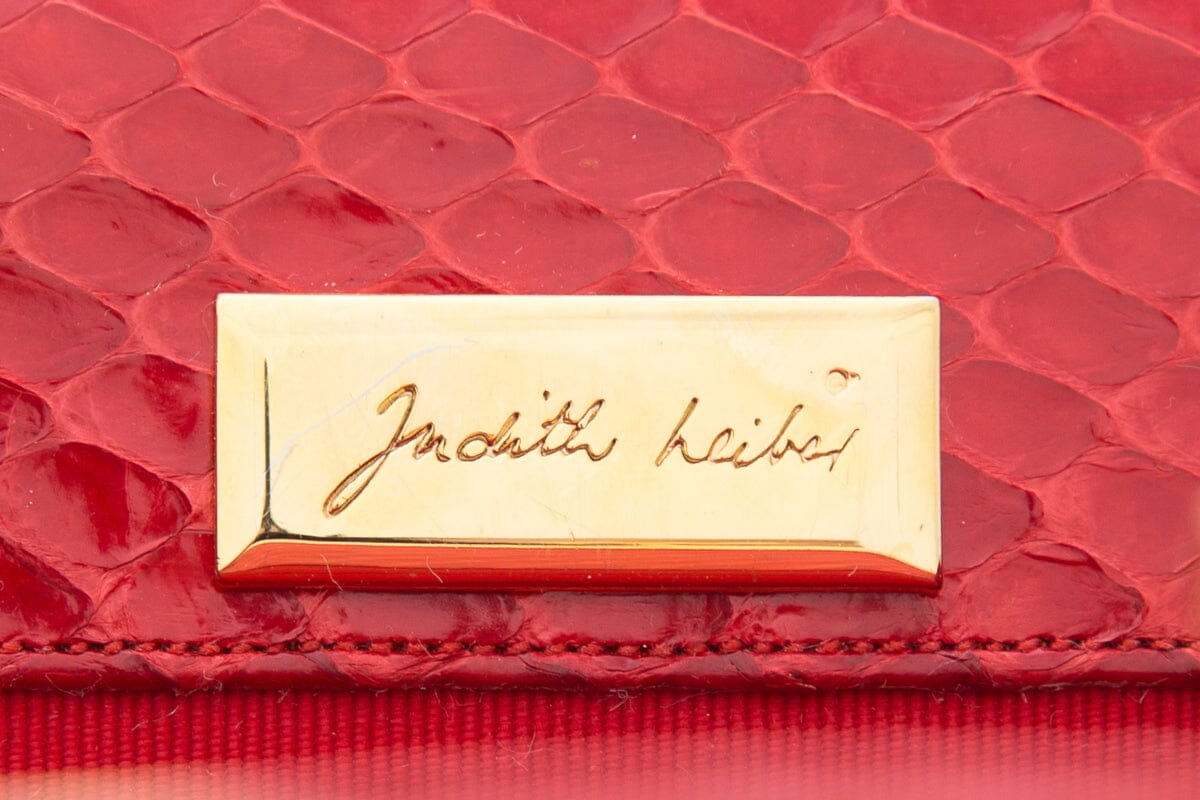 Judith Leiber Red Snake Clutch