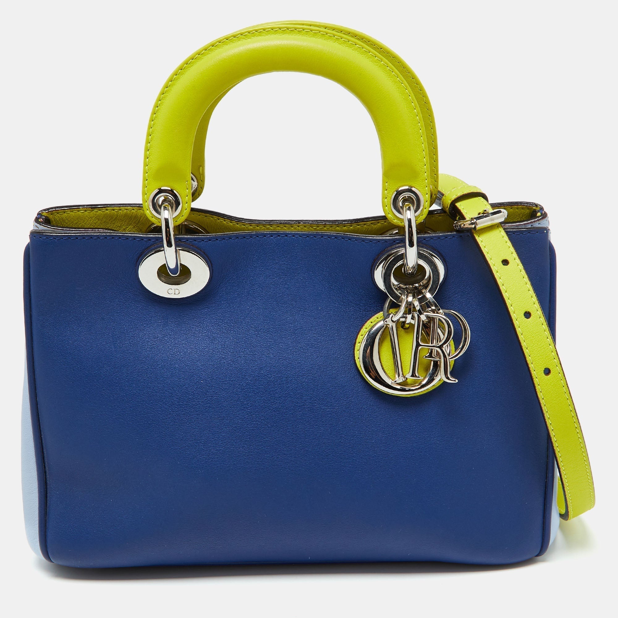 Tri Color Leather Mini Diorissimo Tote