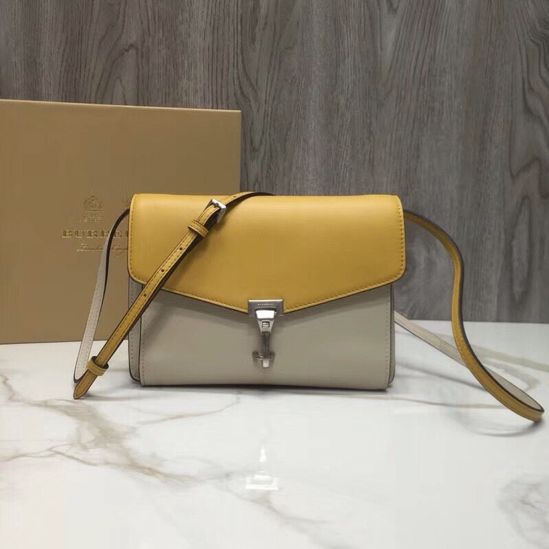 Small Macken Colorblock Crossbody Beige/Yellow Bag For Women, Bags 9.5in/24cm