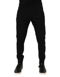 Dolce & Gabbana Black Cotton Men Jogger Sweatpants Pants