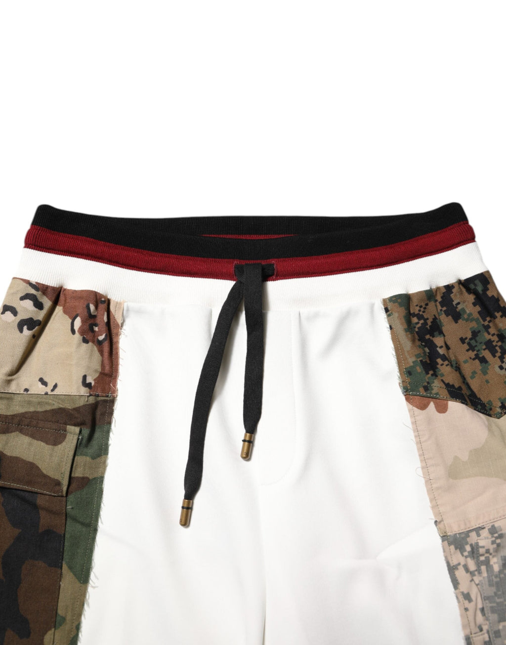 Dolce & Gabbana White Patchwork Jogger Pants