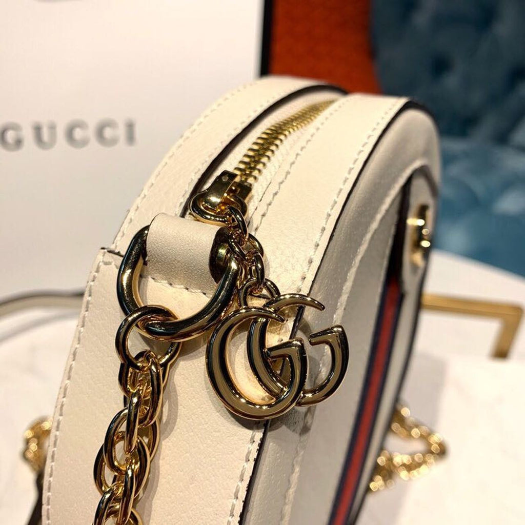 OphiGLAMIa Mini Round Shoulder Bag White For Women 7in/18cm Glami