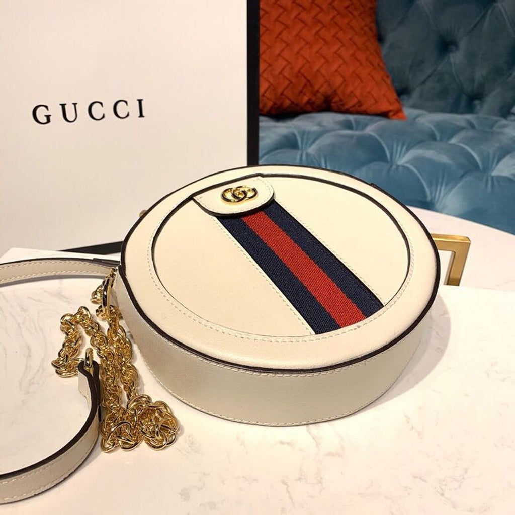 Gucci OphiDiora Mini Gucci Round Shoulder Bag White For Women 7in/18cm Gucci