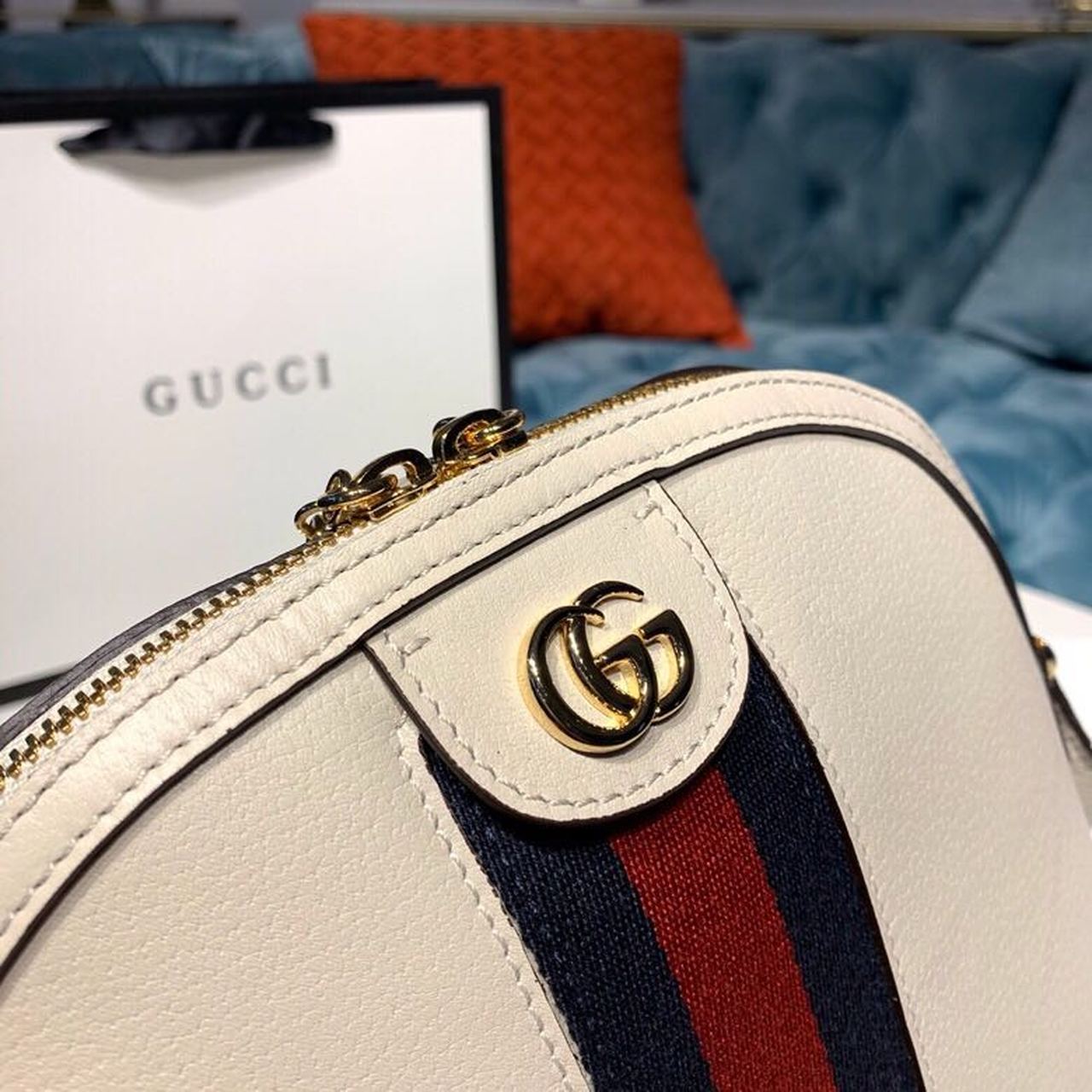 Gucci OphiDiora Shoulder Bag White 9in/24cm