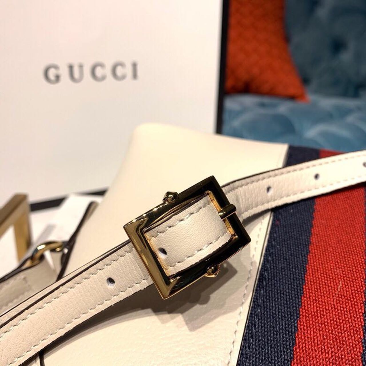 Gucci OphiDiora Shoulder Bag White 9in/24cm
