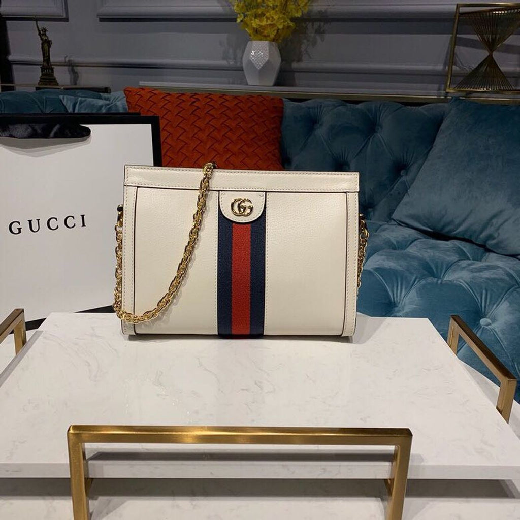 Gucci OphiDiora Small Shoulder Bag White For Women 10in/25cm Gucci 503877-DJ2DG-8454