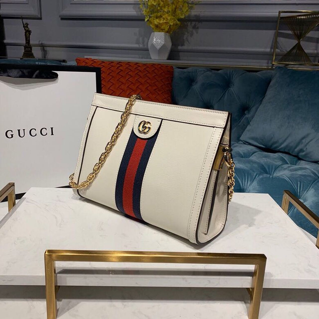 Gucci OphiDiora Small Shoulder Bag White For Women 10in/25cm Gucci 503877-DJ2DG-8454