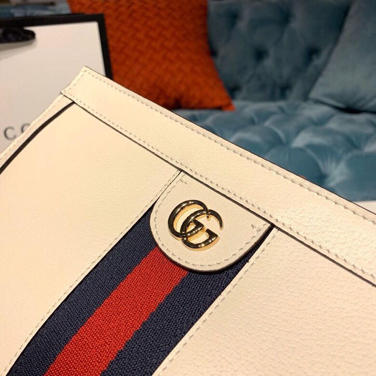 Gucci OphiDiora Small Shoulder Bag White For Women 10in/25cm Gucci 503877-DJ2DG-8454