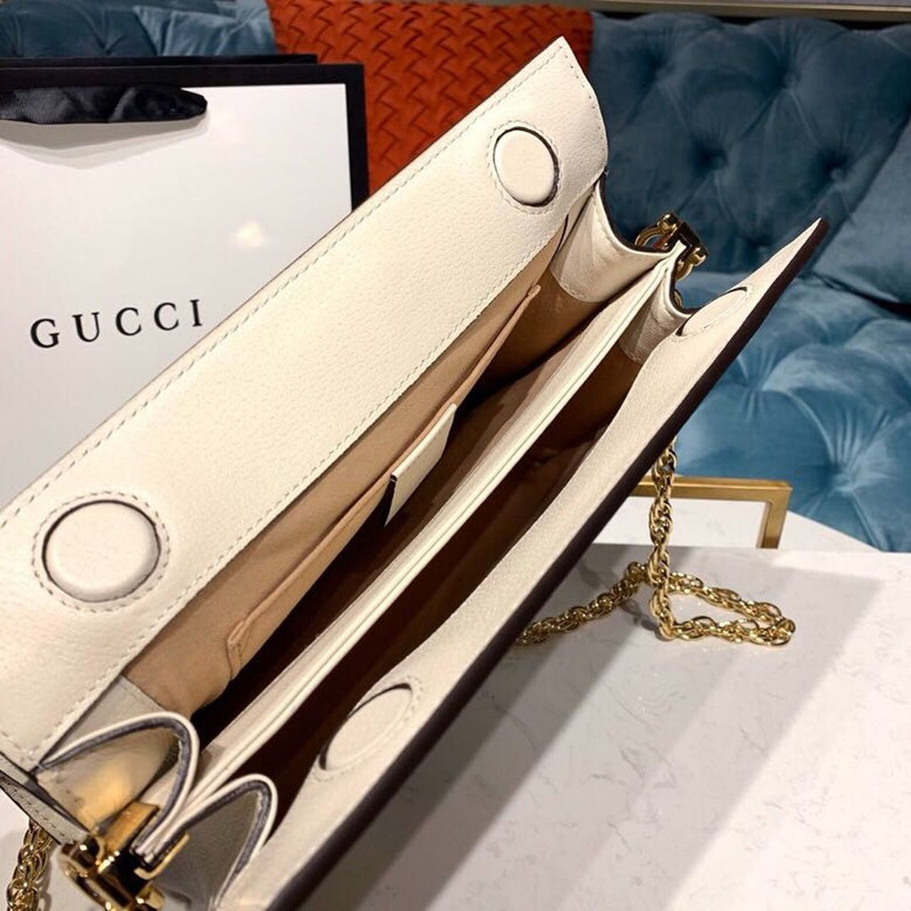 Gucci OphiDiora Small Shoulder Bag White For Women 10in/25cm Gucci 503877-DJ2DG-8454