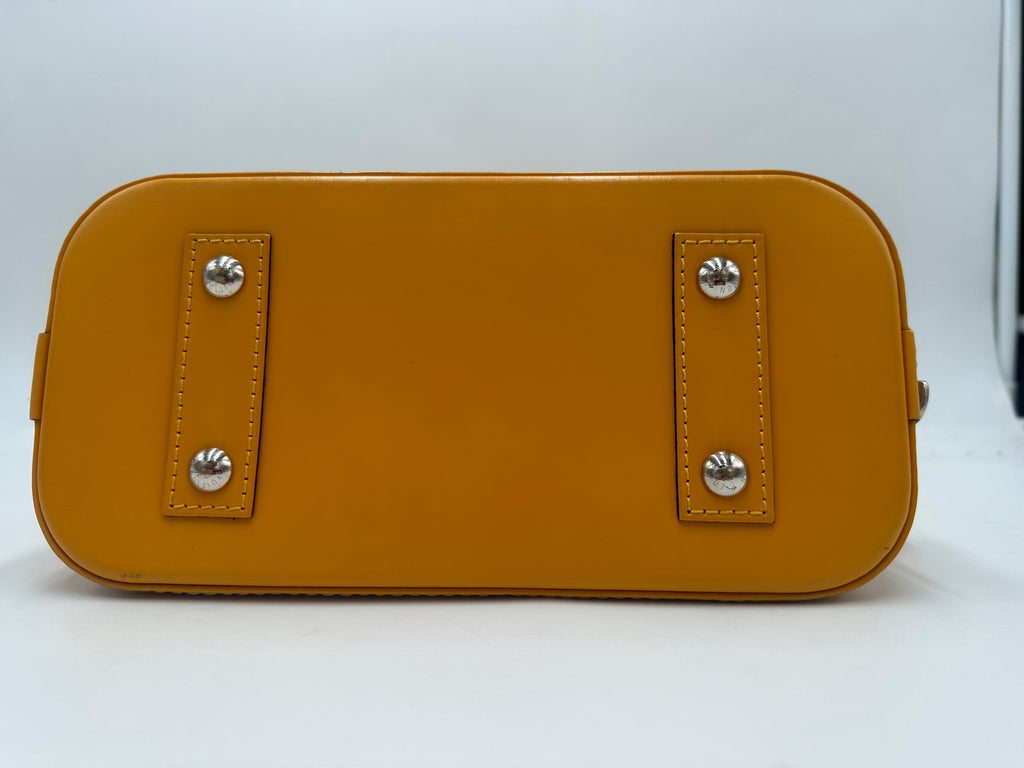 Louis Vuitton Alma Handbag Epi Leather Yellow Leather Handbag