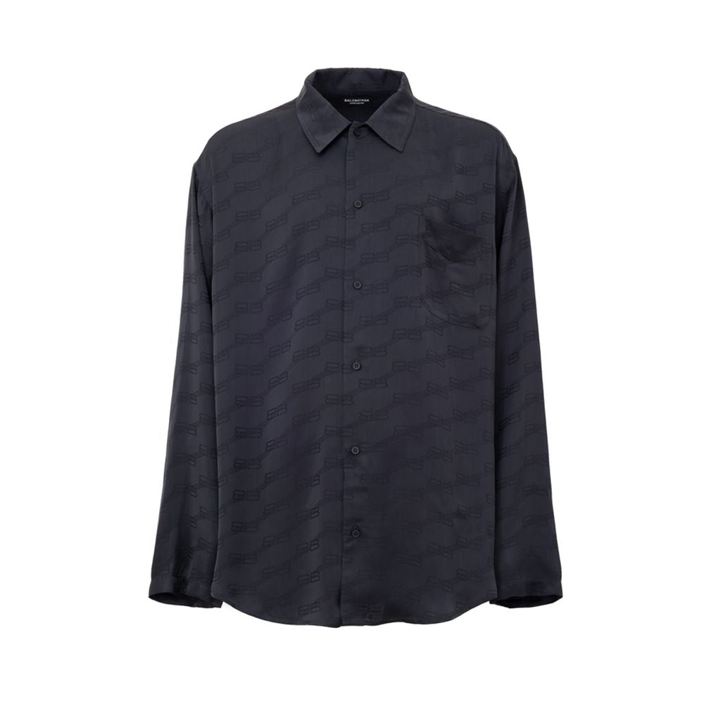 Balenciaga Gray Viscose Dress Men's Shirt