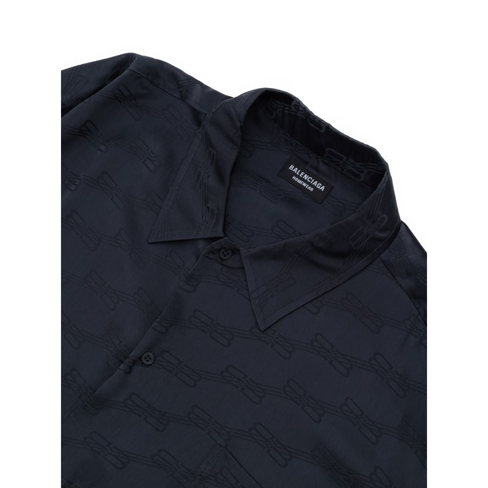 Balenciaga Gray Viscose Dress Men's Shirt