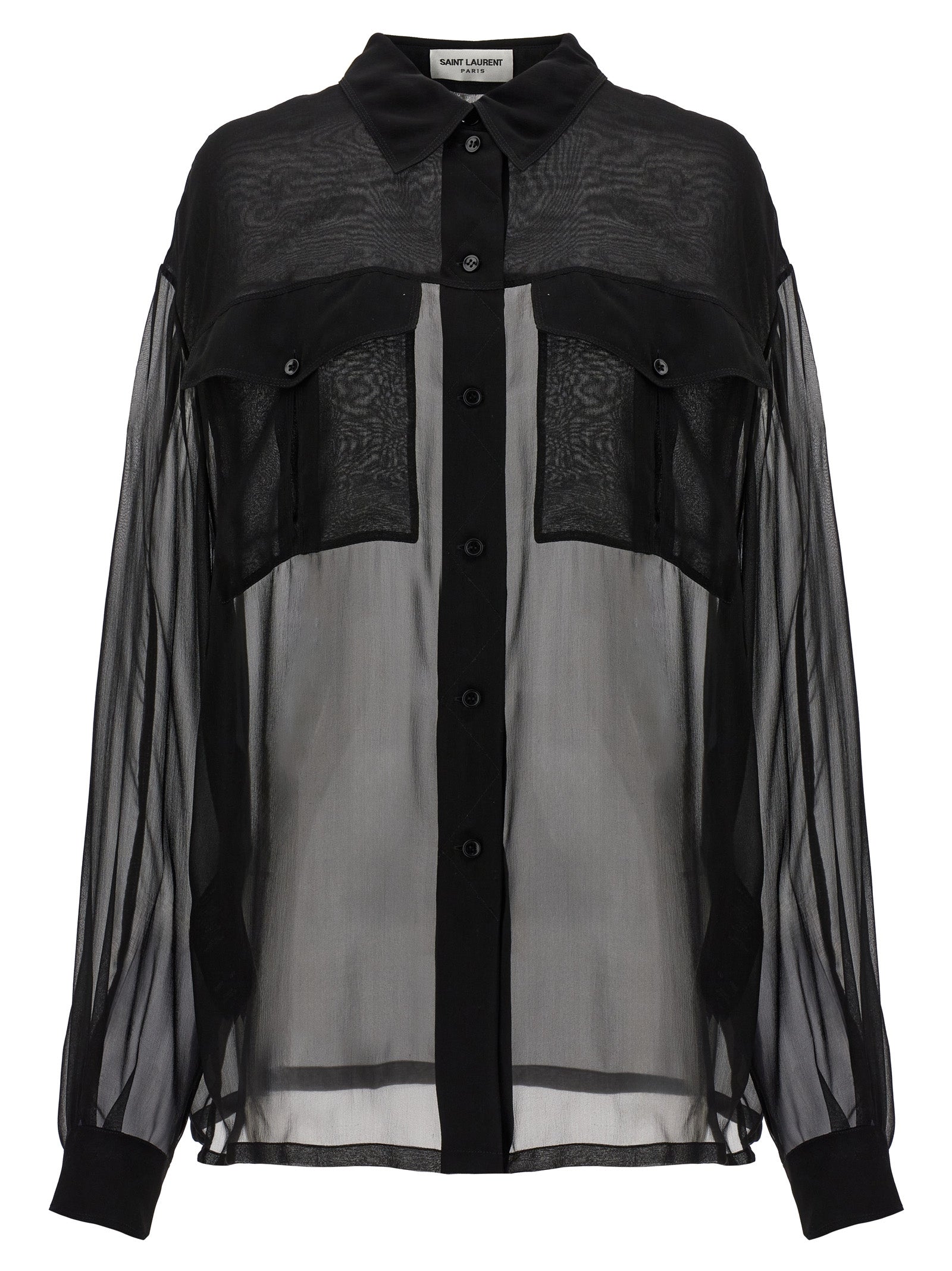 Saint Laurent Women's Silk Muslin Shirt