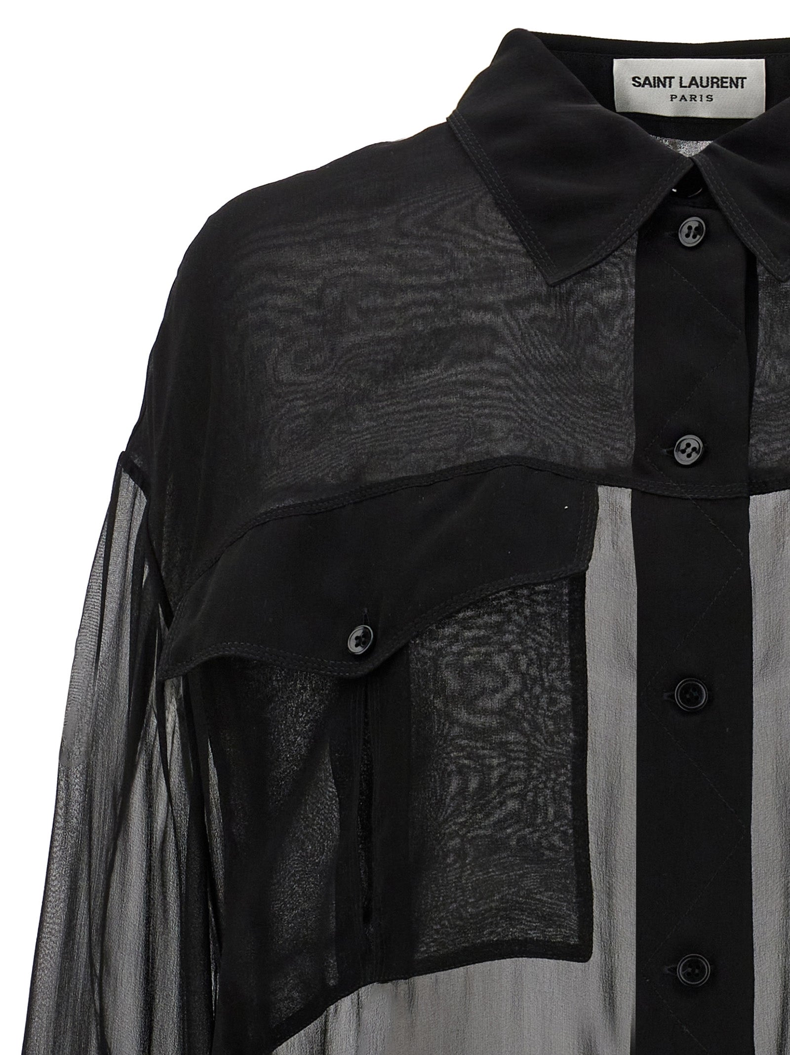 Saint Laurent Women's Silk Muslin Shirt