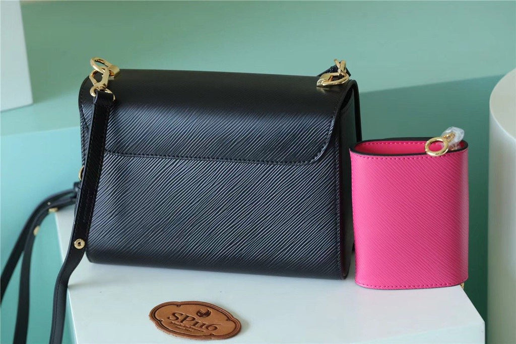 Louis Vuitton Twist MM Bag, Shoulder and Cross Body Bags For Women Black / Fuchsia 9.1in/23cm Louis Vuitton M59885
