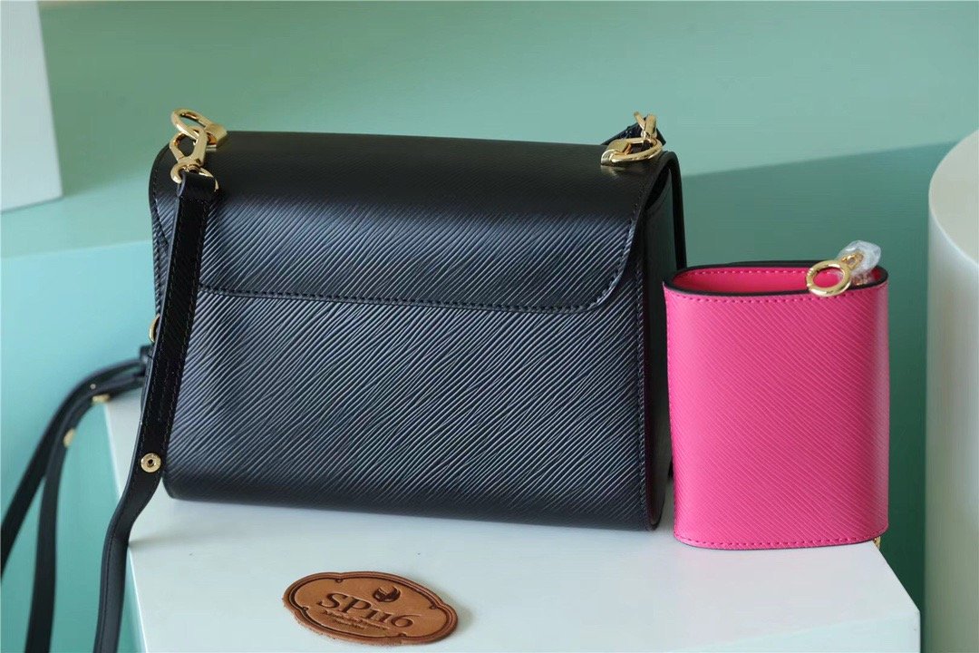 Louis Vuitton Twist MM Bag, Shoulder and Cross Body Bags For Women Black / Fuchsia 9.1in/23cm Louis Vuitton M59885